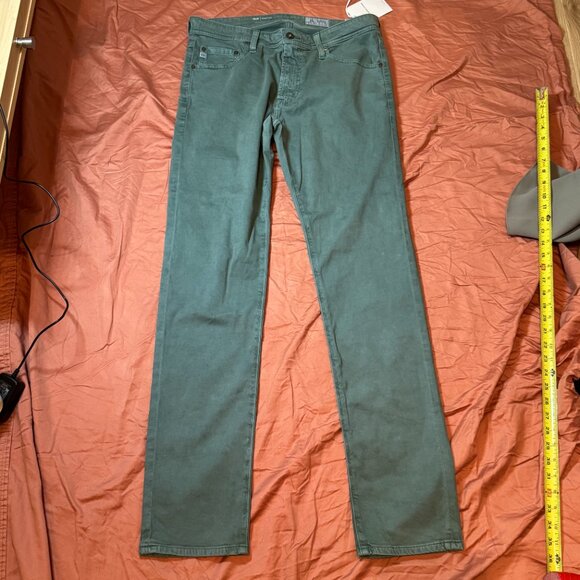 AG Trellis Stretch Sateen Modern Slim Pants - Sulfur Kelp Forest - 32 - Picture 2 of 13